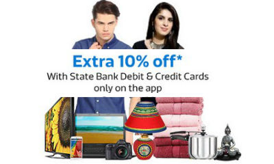 Flipkart App : 10% Off on SBI Credit & Debit Card