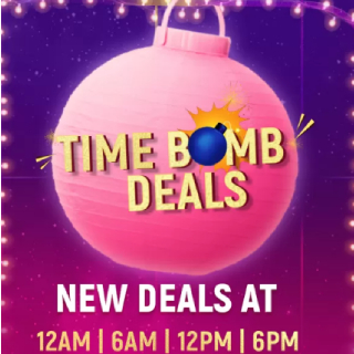 Time Bomb Deals :  1 New Deal Every Hour  from 12 AM to 1 PM