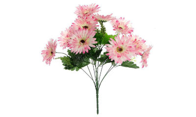 Fourwalls Gerbera Bunch (10 Flowers, Pink)