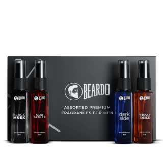 Set Of 4 Premium Fragrances for Men only at Rs.319 After (Code: BEARDO20) on Beardo