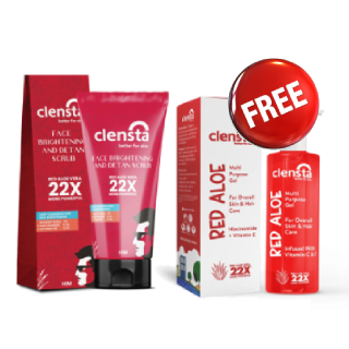 Buy Clensta Face scrub at Just Rs 99 + Free Shipping + Free Aloe Vera Gel worth Rs 129