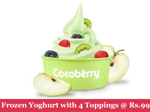 Frozen Yoghurt with Choice of 4 Toppings