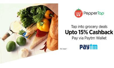Get 15% Cashback when you pay via Paytm Wallet