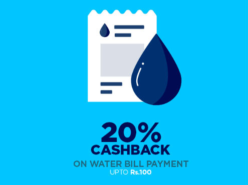 Get 20% Cashback On Water Bill Payment