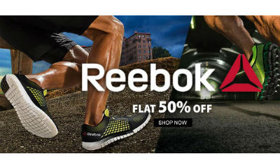 Get Flat 50% Off On Reebok sport & casual shoes