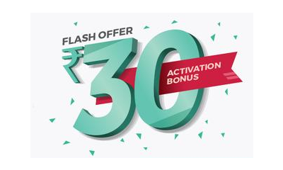 Get Rs. 30 Free Bonus on Wallet Activation