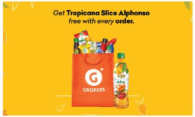 Get Tropicana Alphonso Slice Free On Every Order