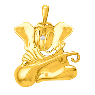 Gold Plated Lord Ganesh Silver Pendant: Voylla Offers