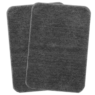 Flat Rs.483 off on Grey Microfibre Plain Solid 20X14 Inches Antiskid Bath Mat (Set Of 2)