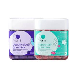 Buy Pack of 2 Nyumi Beauty Sleep & Happy Hair gummies Combo at just Rs.2090