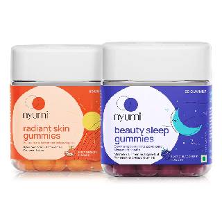 Buy Pack of 2 Nyumi Beauty Sleep & Radiant Skin gummies Combo at just Rs.2200