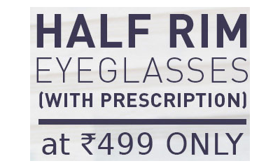Half Rim Eyeglasses at Rs. 499