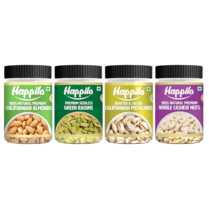 Happilo  Nuts & Dry Fruit Combo Jar at Rs. 861 via Code (COMBOS) MRP Rs. 1390