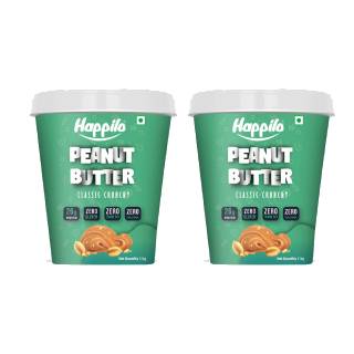 Buy 1 Get 1 FREE on Happilo Peanut Butter (Coupon: CRUNCHY) + Free Shipping