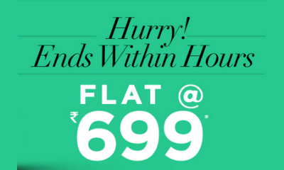 Happy Hours - Every thing at Rs. 699 (2PM-6PM Today)