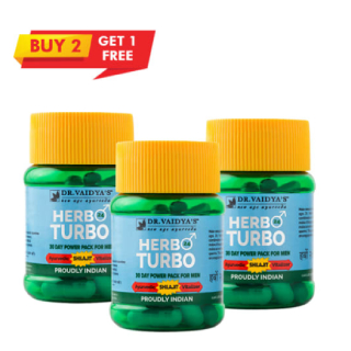 Dr. Vaidya's New Age Ayurveda Herbo 24 Turbo (30 Capsules) Combo - Buy 2 Get 1 FREE worth Rs. 1500 at Rs. 760 (Use Coupon 'GET240OFFNOW')