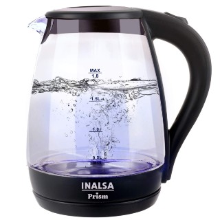 Inalsa Electric Kettle PRISM with LED Illumination,Boro-Silicate Body, 1.8 L