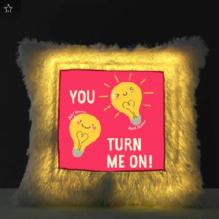 Get Extra 15% Off On Personalised Romantic Quote LED Cushion