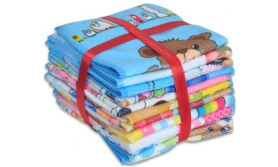 JBG Home Store Set of 12 Teddy Design Face Towels
