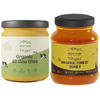 Khari Foods A2 Bilona Cow Ghee & Raw Honey at Rs 629 (After Coupon: KNEW10)
