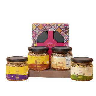 (Pack of 4) Dry Fruits Gift Box at Rs 674 | MRP 1199 (Use Code: KNEW10)