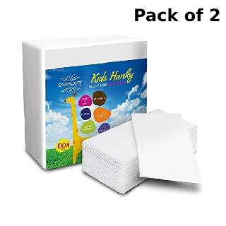 Kids Hanky Dry Wipe (Pack of 4) | 400 Pcs  at Rs 296 (After Code: TONF01 & GP Cashback)