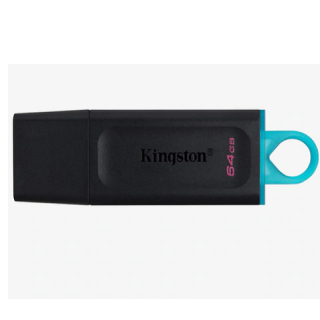 Save 44% on Kingston DataTraveler Exodia 64GB USB 3.2 Gen 1 Flash Drive (Black/Teal)