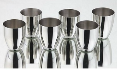 Kitchen Essentials Stainless Steel 300 ML Water Glasses - Set of 6