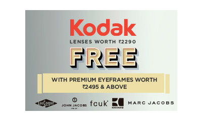 Kodak Lens worth Rs.2290 free on eyeframes worth Rs.2495