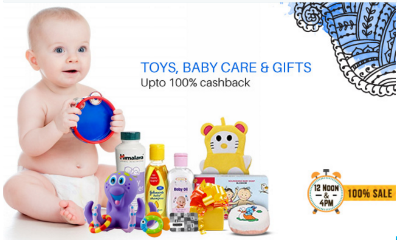 [Live @ 12PM & 4PM] Upto 100% Cashback on Toy, Baby Care