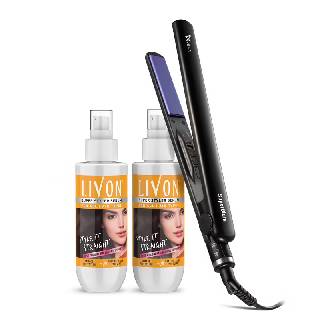 Livon Serum (Pack of 2) + Syska Hair Straightener at Nykaa
