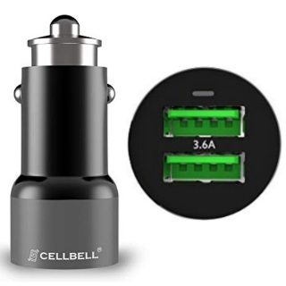 67% Off - CELLBELL Dual Port(3.6A) Metal Car Charger
