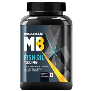 Worth Rs.1299 Muscleblaze Fish Oil 1000 mg - 180 Soft Gelatine Capsules at Rs.909