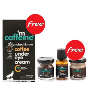 Flash Sale (Till 9 PM): mCaffeine Coffee Under Eye Cream + Body Care Kit at ONLY Rs.287 (worth Rs.974)