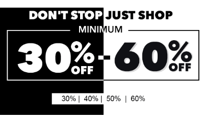 Min 30-60% Off on Top Brands