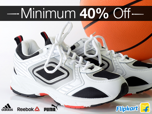 Minimum 40% Off On Puma, Adidas, Fila, Reebok Footwear