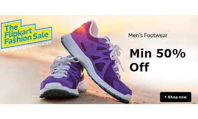 Minimum 50% Off On Men's Footwear