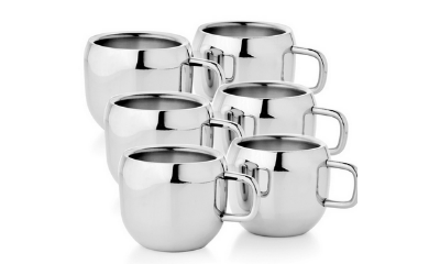 Mosaic Stainless Steel 6 pcs Tea Cup Set - Qute