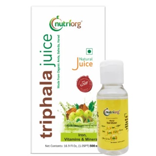 Flat 18% OFF on Nutriorg Triphala Juice (500ml) with Sanitizer (50ml) Free