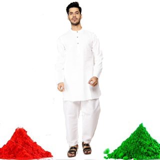 Men White Kurta Payjama Set for Holi @ Rs.179 (After 10% Coupon Off + Rs.180 GP Casbhback)