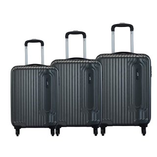 VIP Graphite Polycarbonate Luggage Set of 3 Small, Medium & Large