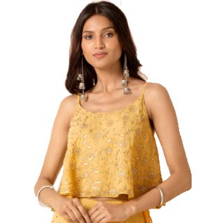 INDYA X PAYAL SINGHAL Women Yellow Top at Rs.800
