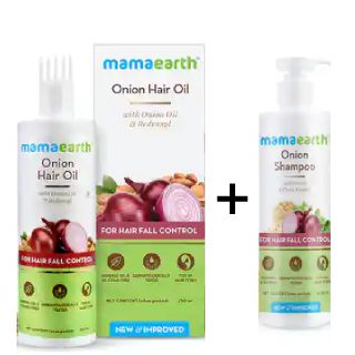 Buy Onion Hair Oil 250ml + Onion Shampoo 400ml at Rs.569 + Get Extra Upto 12% GP Cashback