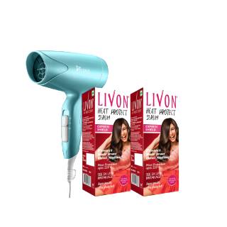 Loot : Livon (Set Of 2) Hair Serum & Syska Dryer at Rs 481