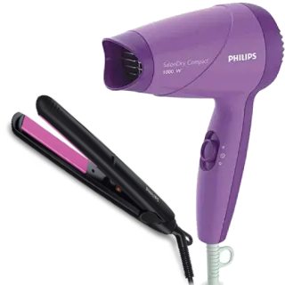 Philips Hair Dryer + Straightener at Rs.1712 & Get Rs.300 GP Cashback