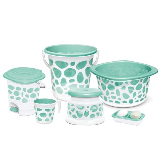 Deal of the Day: Milton 6 Pieces Round Printed Bathroom Set