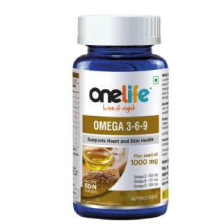 Buy Onelife Vegan Omega 3-6-9 (60 Softgels) worth Rs.1249 at Rs.500