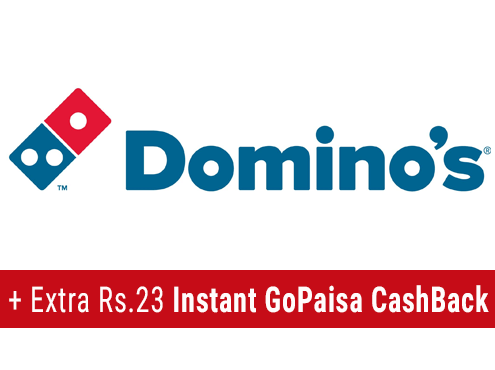 Order On Dominos & Get Flat Rs.25 Instant CashBack in GoPaisa A/C