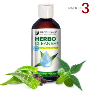 Herbocleanse Plus: Dr. Vaidya’s Herbal Hand Sanitizer – Pack of Three worth Rs.300 at Rs.216