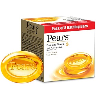 Pears Pure And Gentle Bathing Bar, 125g (Pack Of 8)